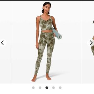 Lululemon athletics align tank diamond dye green size 8